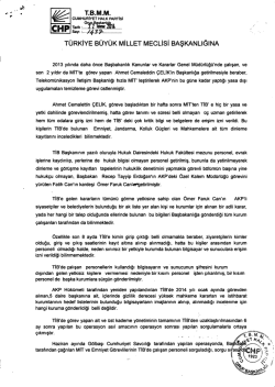 Meclis Araştırması &Ouml;nergesinin Metni