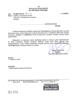 TC. _BANAz KAYMAKAMLIĞI ııee Miııi Eğitim Müdürlüğü