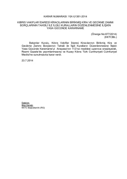 23.07.2014 - KKTC Başbakanlığı