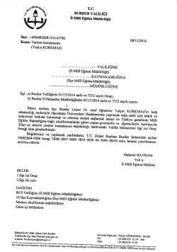T.C. BURDUR vALİLİĞİ - Batman Milli Eğitim M&uuml;d&uuml;rl&uuml;ğ&uuml;