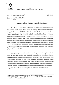 Max Planck Bilim T&uuml;neli Sergi 18.11.2014