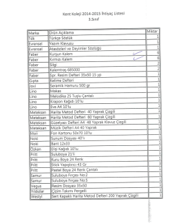 kent koleji 2014-2015 ihtiya&ccedil; Listesi