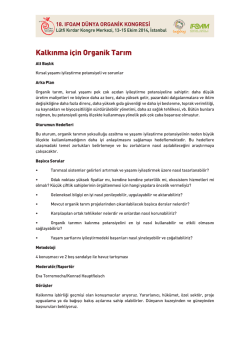 Kalkınma i&ccedil;in Organik Tarım
