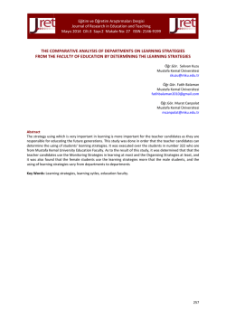Abstract - Eğitim ve &Ouml;ğretim Araştırmaları Dergisi