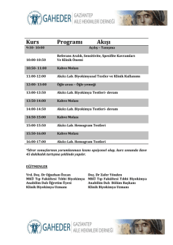 Kurs Program Akışı