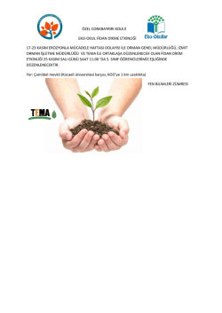 Fidan Dikimi 25 Kasım Salı