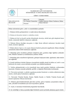 Dekan Sekreteri - Yıldırım Beyazıt &Uuml;niversitesi