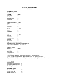 2014 nisan ayı faaliyetlerimiz - Siverek Ticaret ve Sanayi Odası