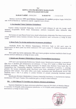2014/Haziran Ayı Meclis Kararları