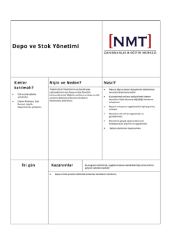 Depo ve Stok Yönetimi