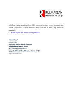 Rulmaksan Makine, ger&ccedil;ekleştirilecek MRP sisteminin kurulması