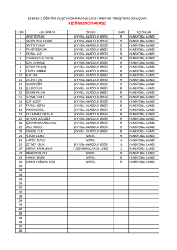 2014 - 2015 &Ouml;ğretim Yılı Şeyh İsa Anadolu Lisesi Kız ve Erkek