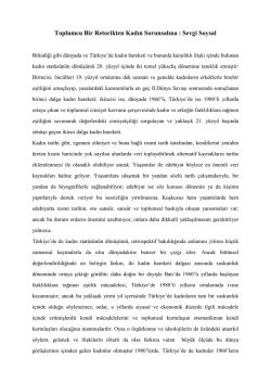 Toplumcu Bir Retorikten Kadın Sorunsalına : Sevgi Soysal