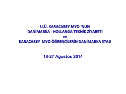 Karacabey MYO Öğrencilerinin Danimarka Stajı