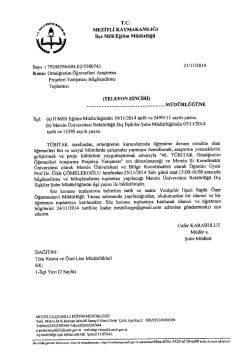 İl&ccedil;e Milli Eğitim M&uuml;d&uuml;rl&uuml;ğ&uuml; Yazısı - mersin