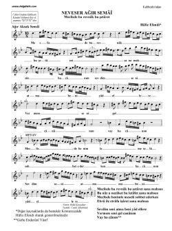 CâlzlıGözkän Külliyatı NEVESER AGLIR SEMAI