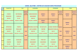 İşletme Y&uuml;ksek Lisans