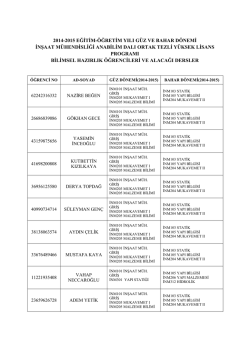İnşaat M&uuml;hendisliği