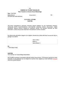 T.C. G&Uuml;MR&Uuml;K VE TİCARET BAKANLIĞI Risk Y&ouml;netimi ve Kontrol