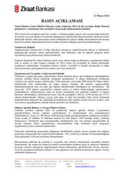 12 Mayıs 2014 - Ziraat Bankası