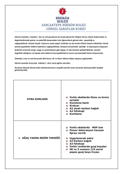 G&ouml;rsel Sanatlar Kursu - Birikim Eğitim Kurumları
