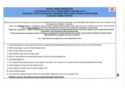 BOTAŞ GENEL MÜDÜRLÜĞÜ 16117118119 EYLÜL 2014