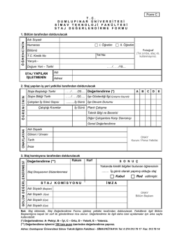 Kabul STAJKOM İ SYONU İ MZA Form C