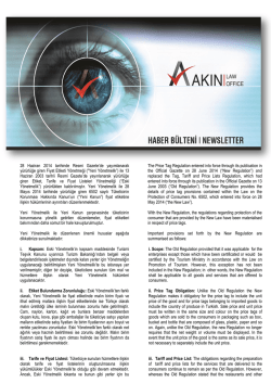 Fiyat Etiketi Y&ouml;netmeliği