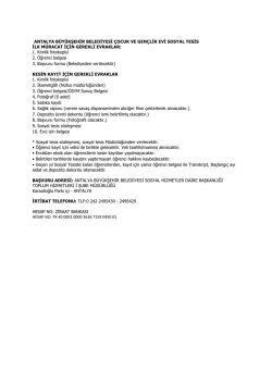 Antalya Büyükşehir Belediyesi Çocuk Ve Gençlik Evi Sosyal Tesis