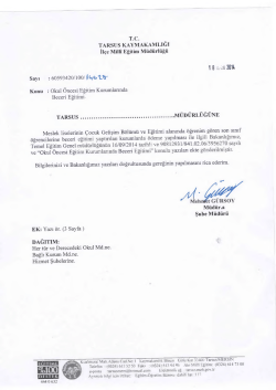 İl&ccedil;e Milli Eğitim M&uuml;d&uuml;rl&uuml;ğ&uuml; Yazısı - tarsus il&ccedil;e mill&icirc; eğitim m&uuml;d&uuml;rl&uuml;ğ&uuml;