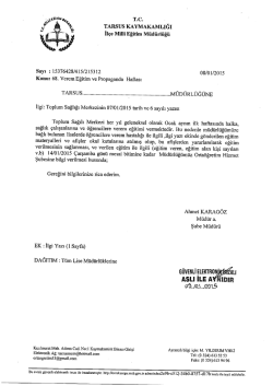 T.c. i TARSUS KAYMAKAMLIĞI - tarsus il&ccedil;e mill&icirc; eğitim m&uuml;d&uuml;rl&uuml;ğ&uuml;