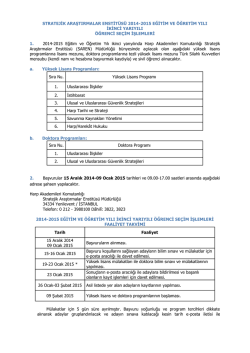 Harp Akademileri Komutanlığı Stratejik Araştırmalar Enstit&uuml;s&uuml;