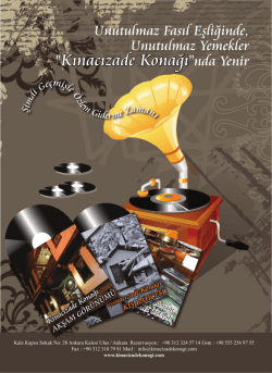 "Kınacızade Konağı"nda Yenir