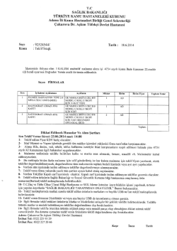 sAĞLık BAKANLıĞı - &Ccedil;ukurova Dr. Aşkım T&uuml;fek&ccedil;i Devlet Hastanesi