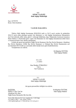42759370 Konu: G&ouml;revlendirme VALİLİK MAKAMINA T&uuml;rkiye Halk