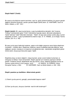 Edebi T&uuml;rler - EdebiArsiv.Com