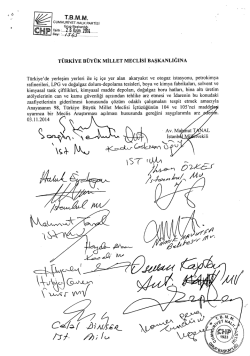 Meclis Araştırması &Ouml;nergesinin Metni