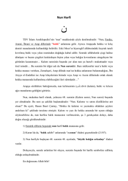 Mukattaa Harfleri-2 (Nun Harfi)