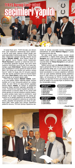 seçimleri yapıldı