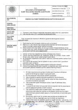 Teknik Şartname - İstanbul Üniversitesi