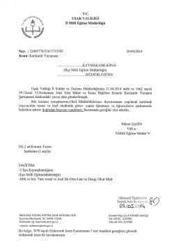 T.c. UŞAK VALİLİĞİ İı Mill&icirc; Eğitim M&uuml;d&uuml;rl&uuml;ğ&uuml;
