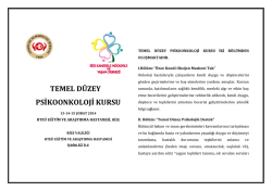 temel d&uuml;zey psikoonkoloji kurs programı