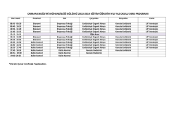 orman end&uuml;stri m&uuml;hendisliği b&ouml;l&uuml;m&uuml; 2013