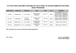 Bahar D&ouml;nemi B&ouml;l&uuml;m Tek Ders Sınav Programı
