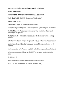HACETTEPE MATHEMATICS GENERAL SEMINAR