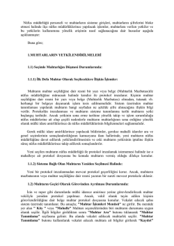 Muhtarların Yetkilendirilmelerine İlişkin Talimat