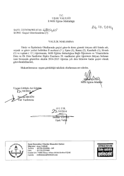 Ge&ccedil;ici G&ouml;revlendirme - Uşak Milli Egitim M&uuml;d&uuml;rl&uuml;ğ&uuml;