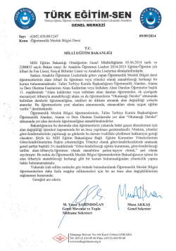 İlgili yazımız i&ccedil;in tıklayınız - T&uuml;rk Eğitim-Sen