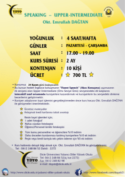 sPEAKıNG - uPPER-ıNTERMEDıATE oıa