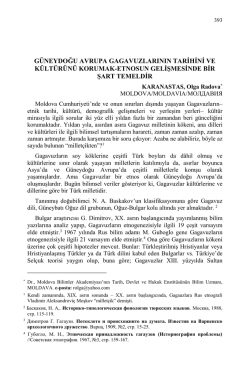 KARANASTAS, Olga Radova-G&Uuml;NEYDOĞU AVRUPA